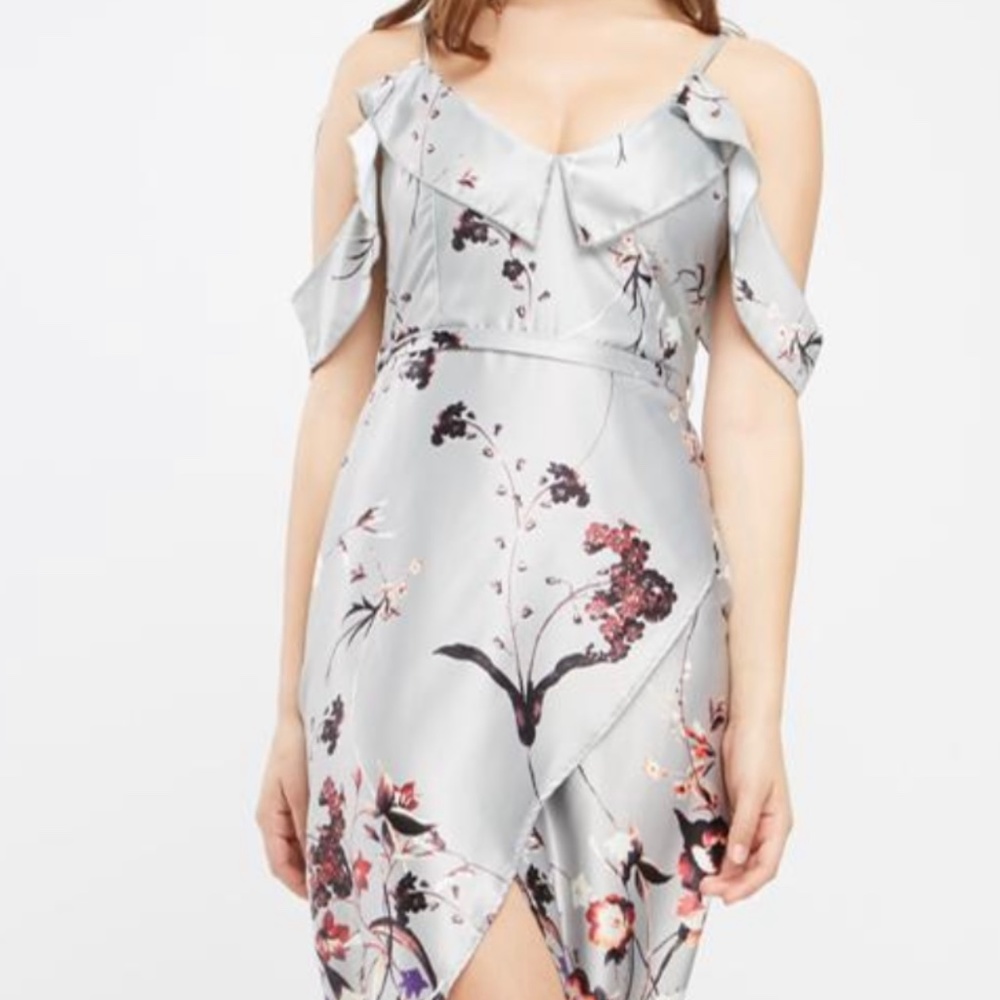 Floral satin dress